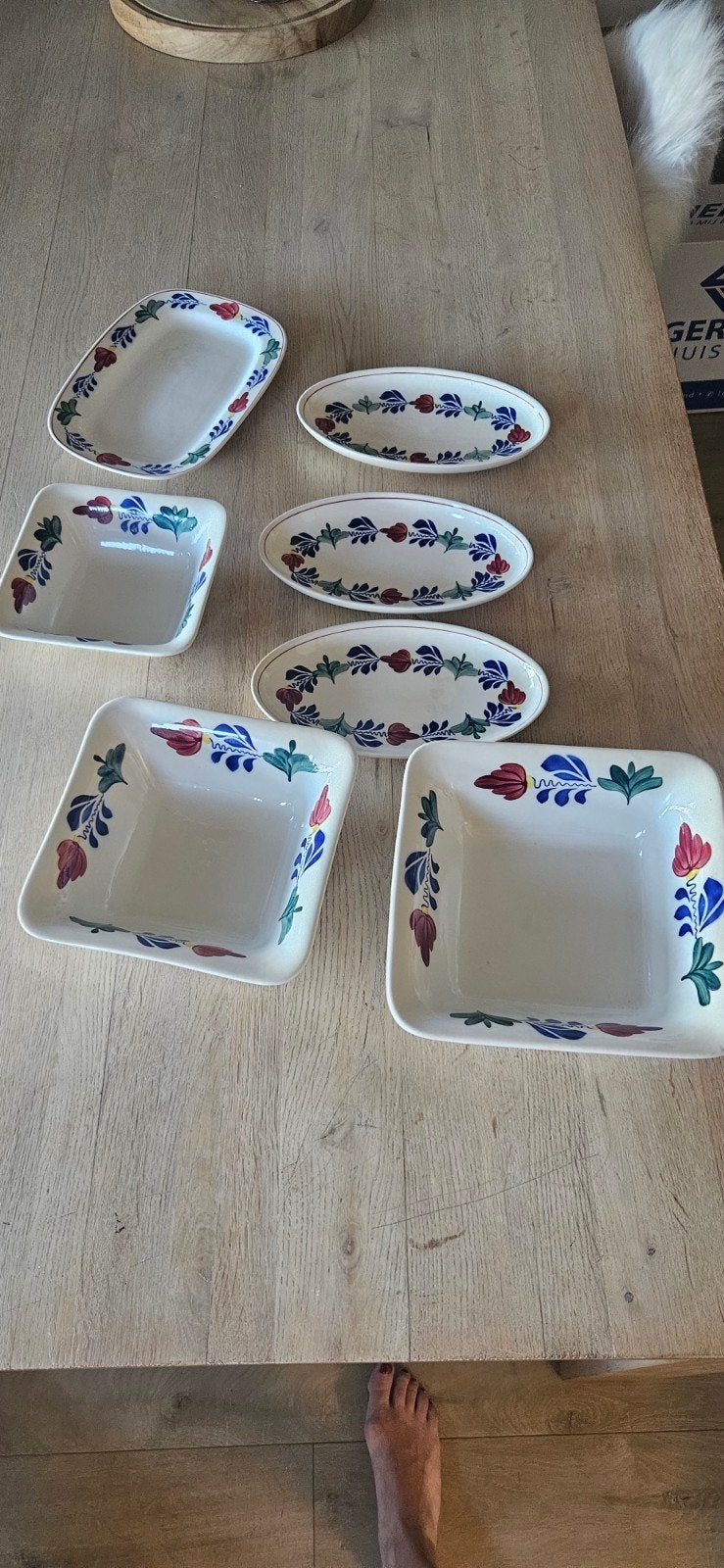 Boerenbond schalen, Ophalen