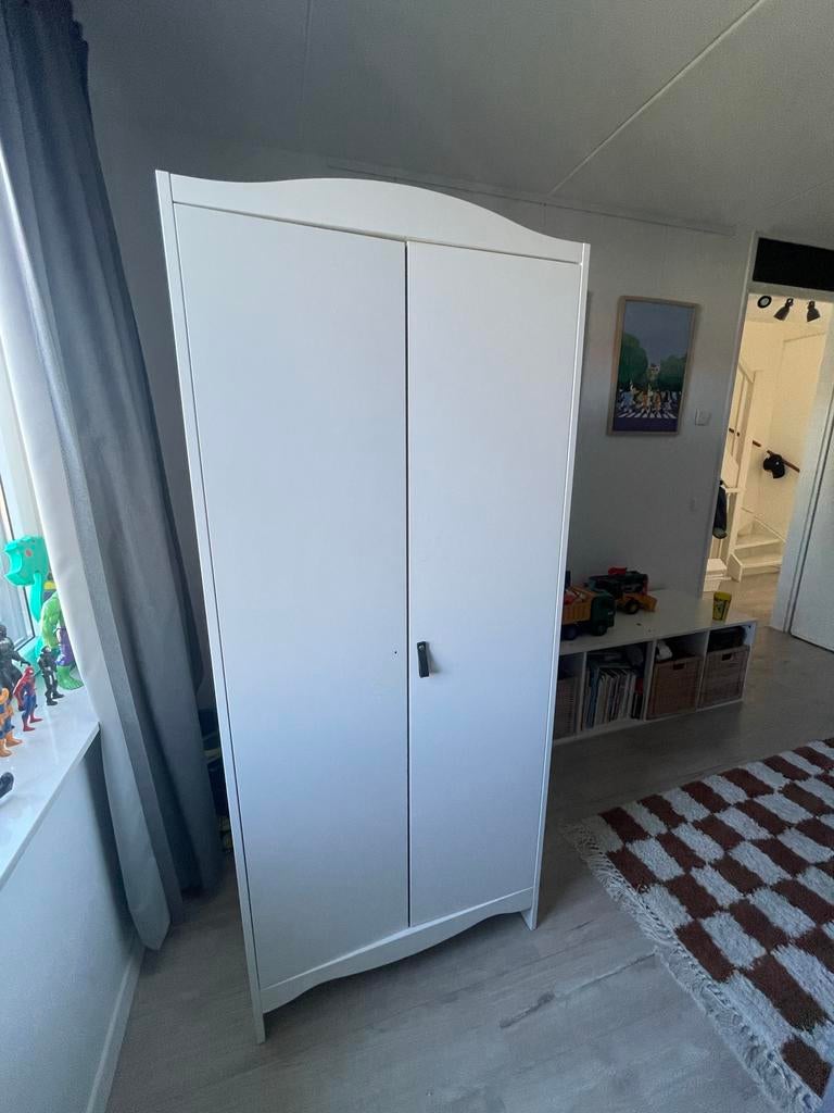 Witte kledingkast voor kinderkamer! GRATIS af te halen, Ophalen, Gebruikt, Kast, 105 cm of meer