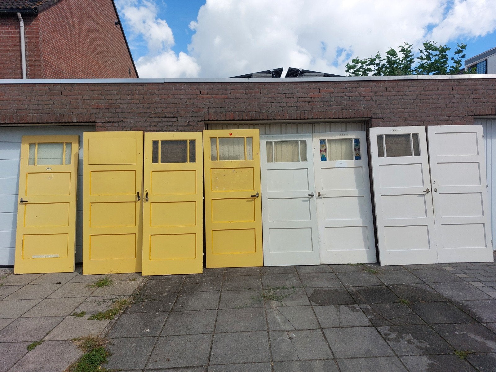 8 paneeldeuren jaren 30, Doe-het-zelf en Verbouw, Deuren en Horren, Ophalen, Gebruikt, 80 tot 100 cm, Binnendeur