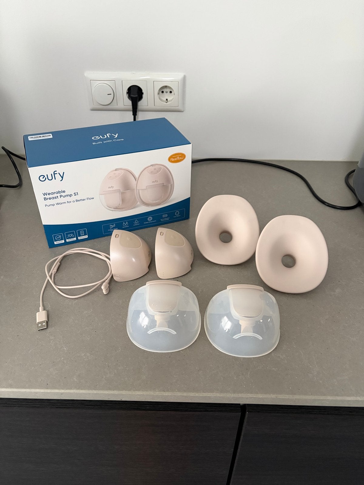 Eufy Wearable Borstkolf S1 - Draadloos en Handsfree, Eufy, Borstkolf, Ophalen of Verzenden, Zo goed als nieuw