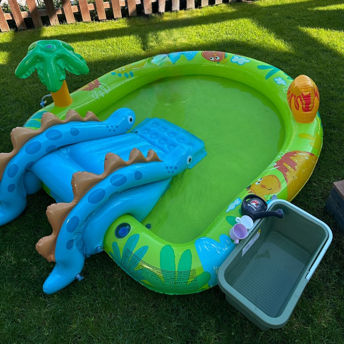 Intex Little Dino opblaaszwembad met glijbaan, Minder dan 80 cm, Opblaaszwembad, Ophalen of Verzenden, Ovaal