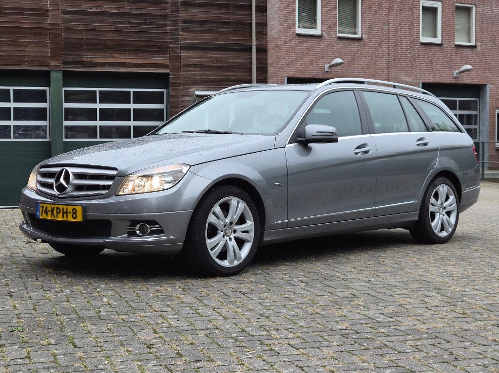 Mercedes-Benz C-Klasse 1.6 C180 Kompr. Estate 2010 Grijs, Achterwielaandrijving, Leder en Stof, Handgeschakeld, Particulier