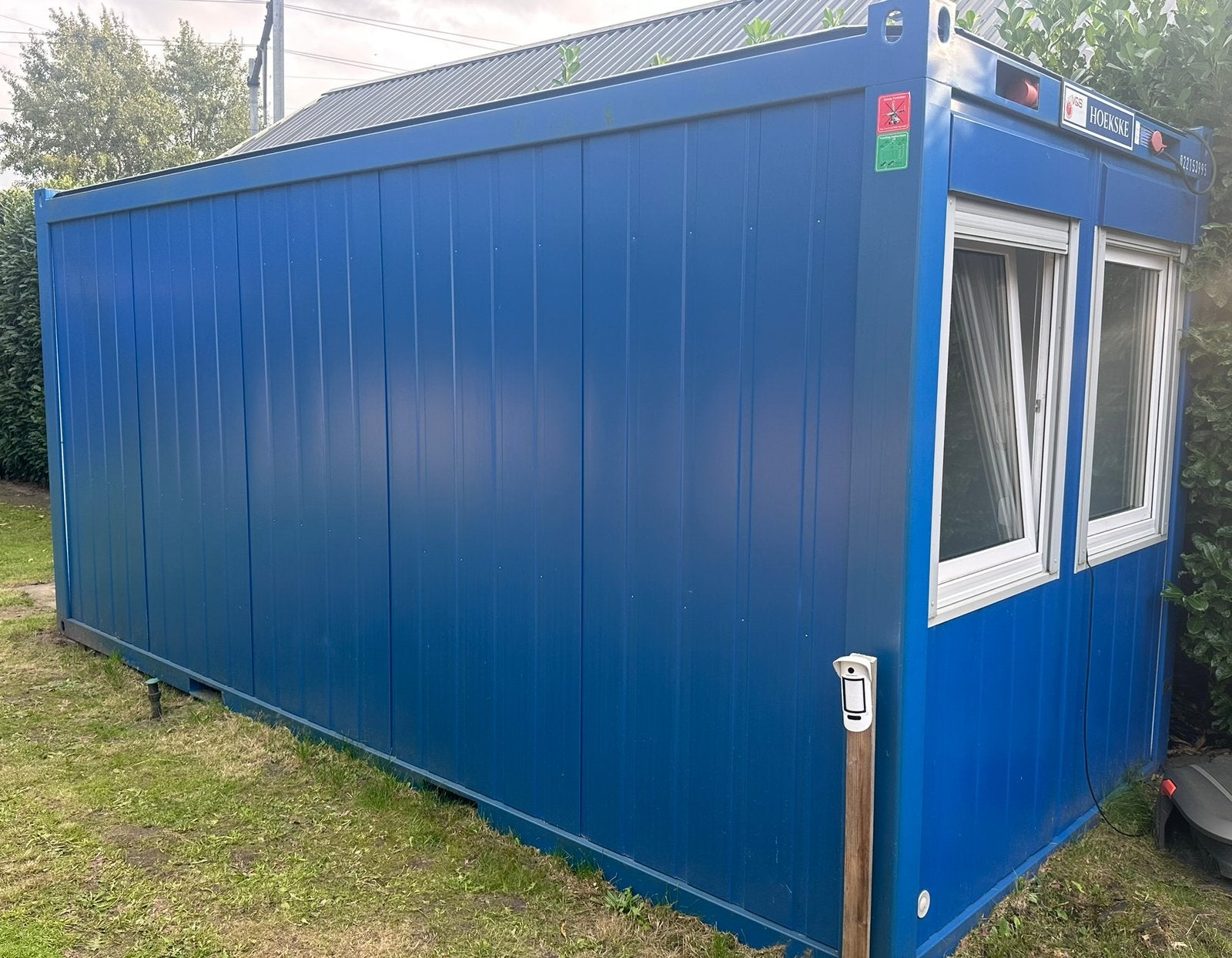 Kantoor unit 6x3 meter blauw, Ophalen