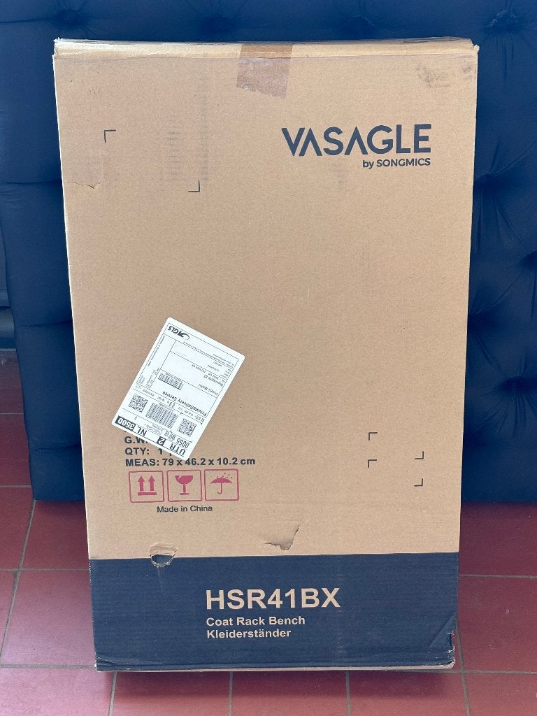 VASAGLE Kapstok Schoenenrek Industrieel Metaal Hout, Wandkapstok, Ophalen of Verzenden, Zo goed als nieuw, Minder dan 100 cm