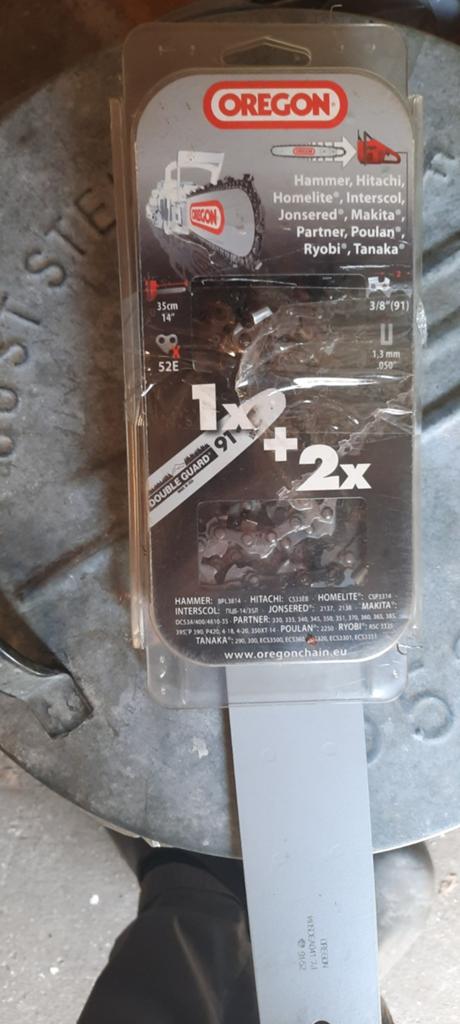 2x Zaagketing voor kettingzaag +zaagblad NIEUW., Ophalen, Nieuw, Benzine