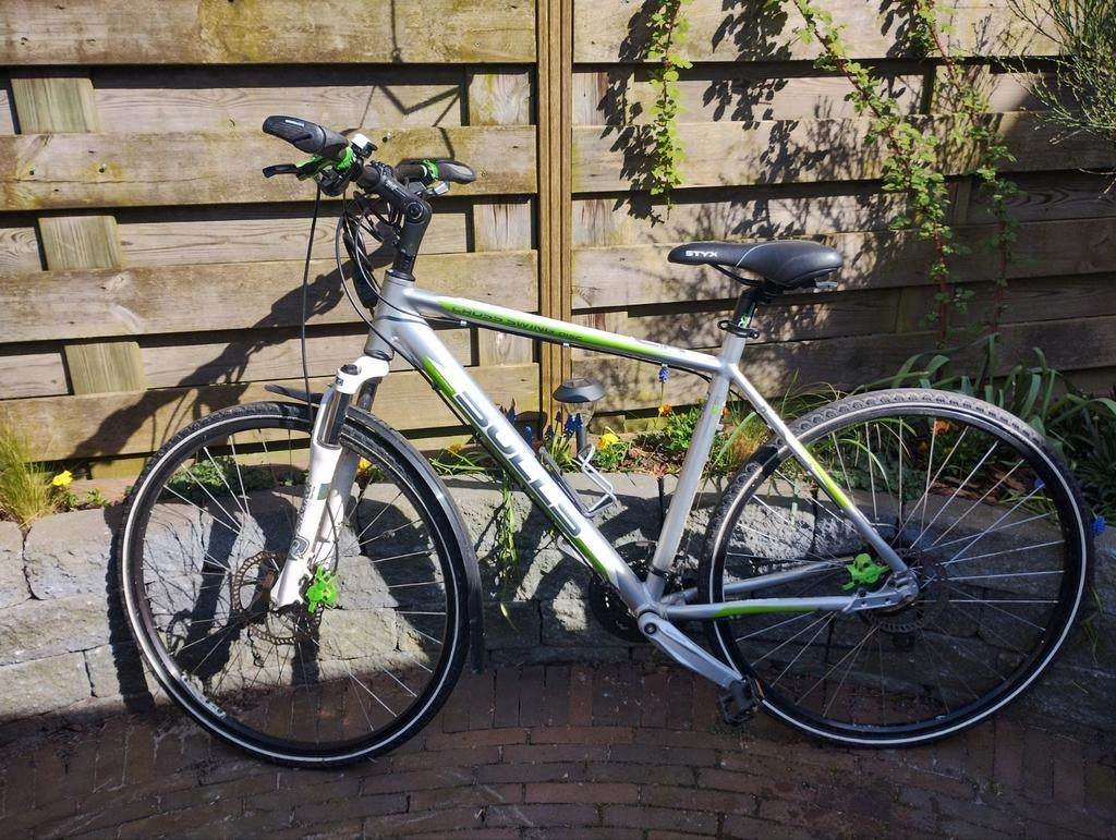 BULLS sportfiets, zilver met groene accenten maat 54, 53 tot 57 cm, Ophalen, Gebruikt, Overige merken