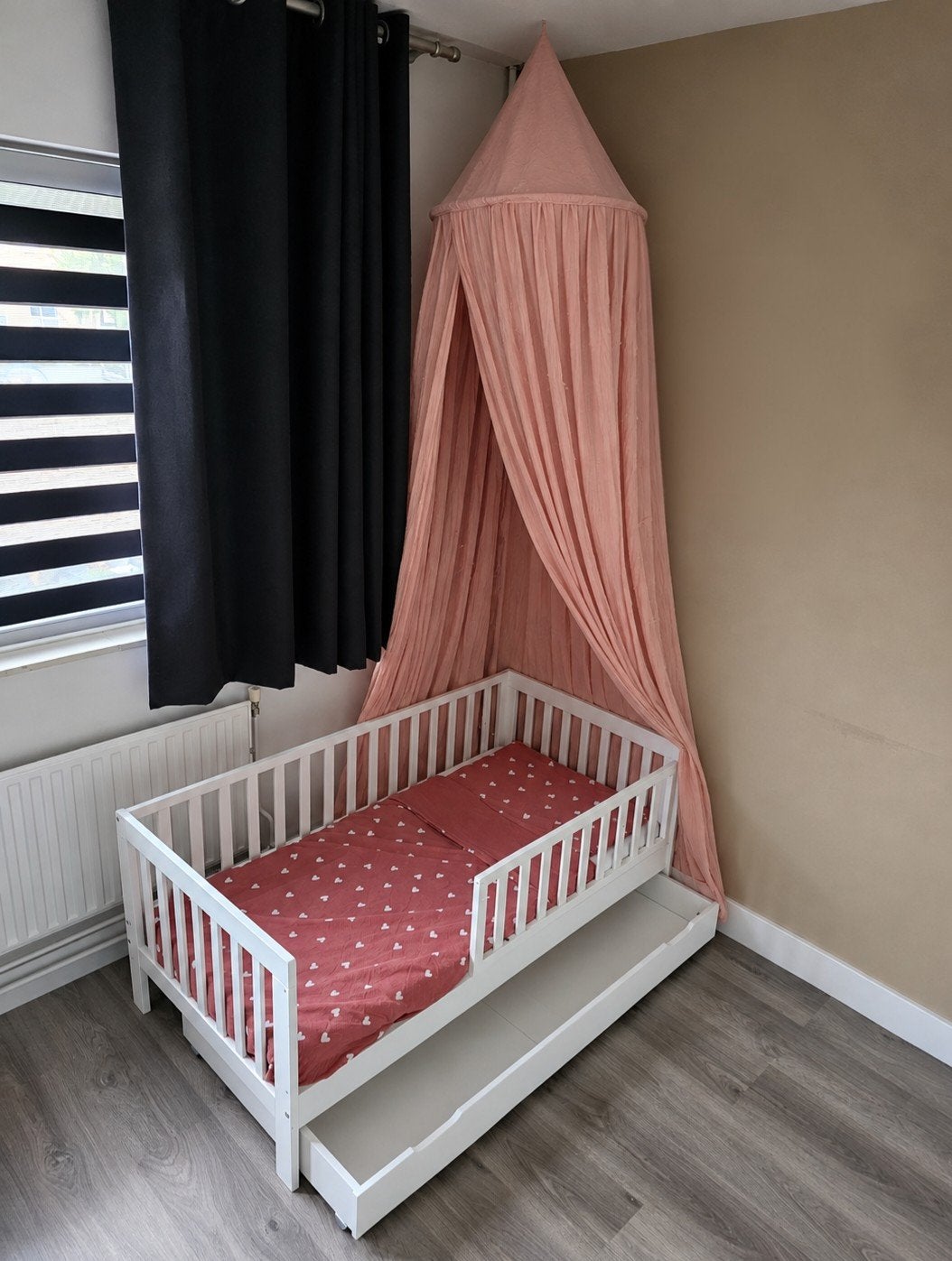 Complete peuterbedset Petite Amélie Plume 70x140cm i.z.g.s., 70 tot 85 cm, 140 tot 160 cm, Zo goed als nieuw, Ophalen