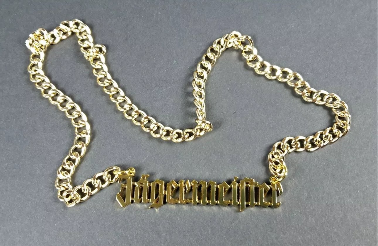 Nieuwe Jägermeister gangster kettingen goudkleurig, Nieuw, Ophalen of Verzenden, Goud, Overige materialen