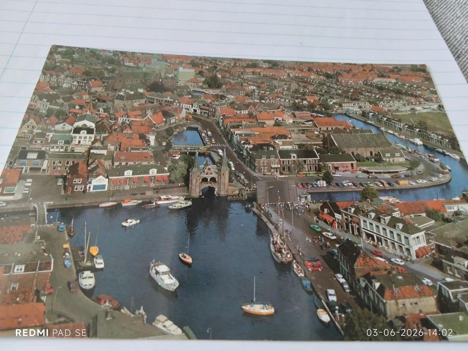 Ansichtkaart Sneek, gezicht op de Waterpoort, Ophalen of Verzenden, Friesland