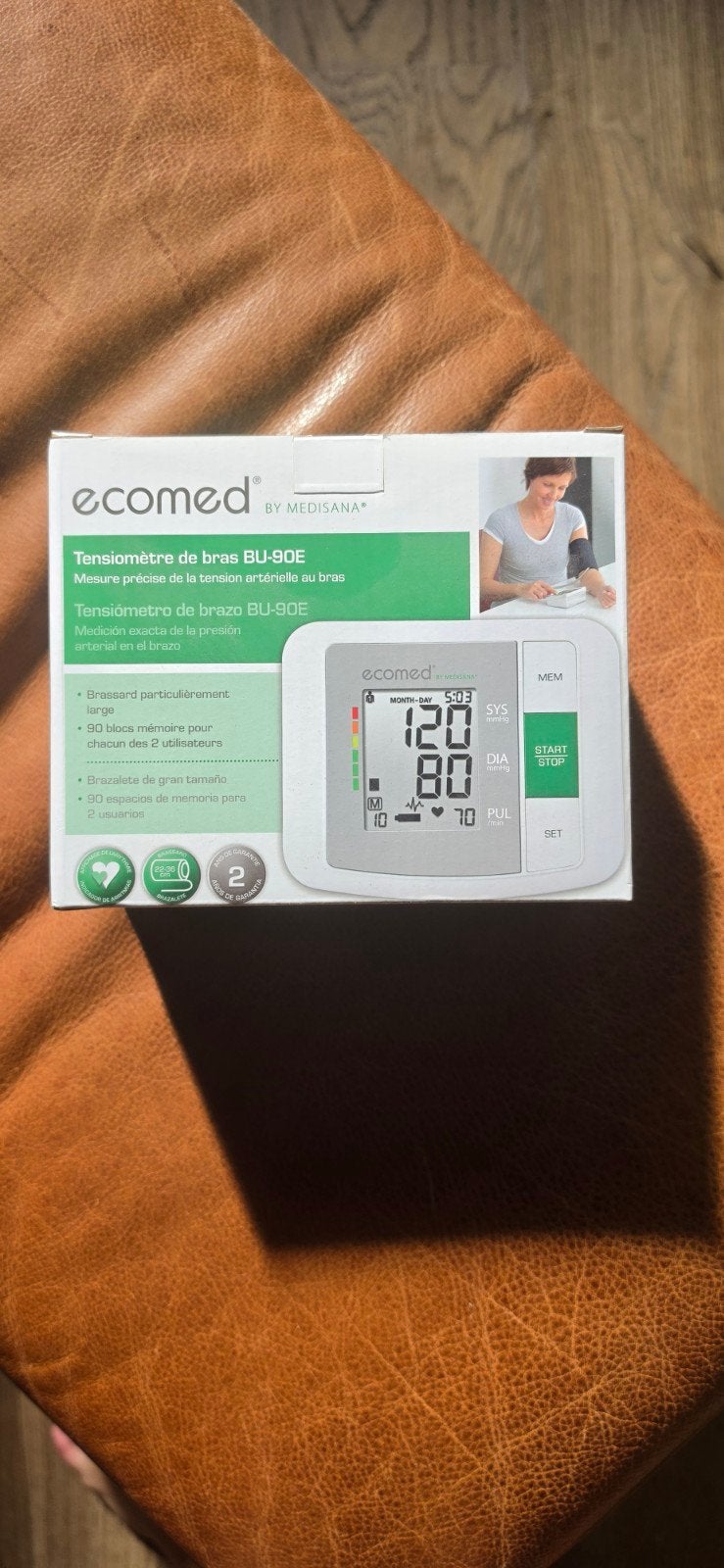 Ecomed BU-90E Bovenarm Bloeddrukmeter - Nieuw in doos, Ophalen of Verzenden, Nieuw, Overige typen