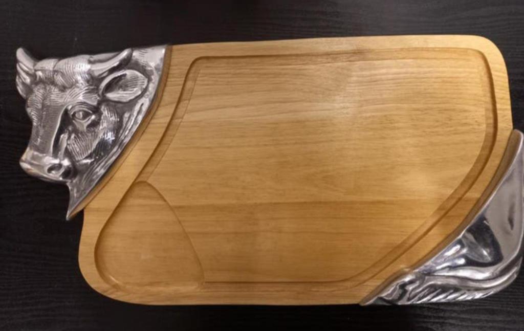Vintage Houten Serveerplank / Vleesplank - Zo goed als nieuw, Ophalen of Verzenden, Zo goed als nieuw