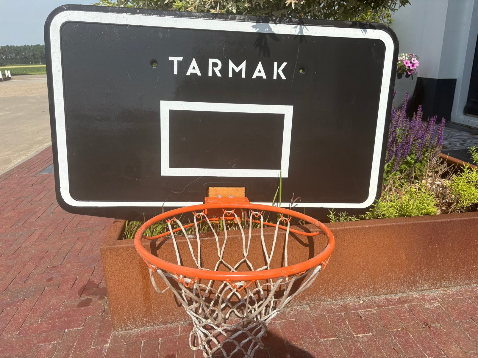 Basketbal bord, Ophalen, Zo goed als nieuw, Ring, Bord of Paal