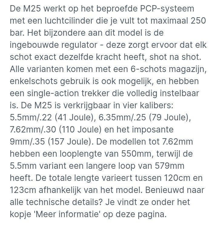 snowpeak M25 pcp, Ophalen