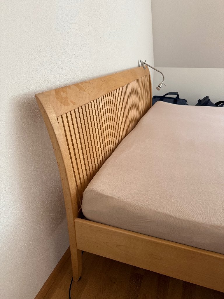 Mooi tweepersoonsbed 200x200, Huis en Inrichting, Gebruikt, Overige kleuren, Tweepersoons, Ophalen of Verzenden