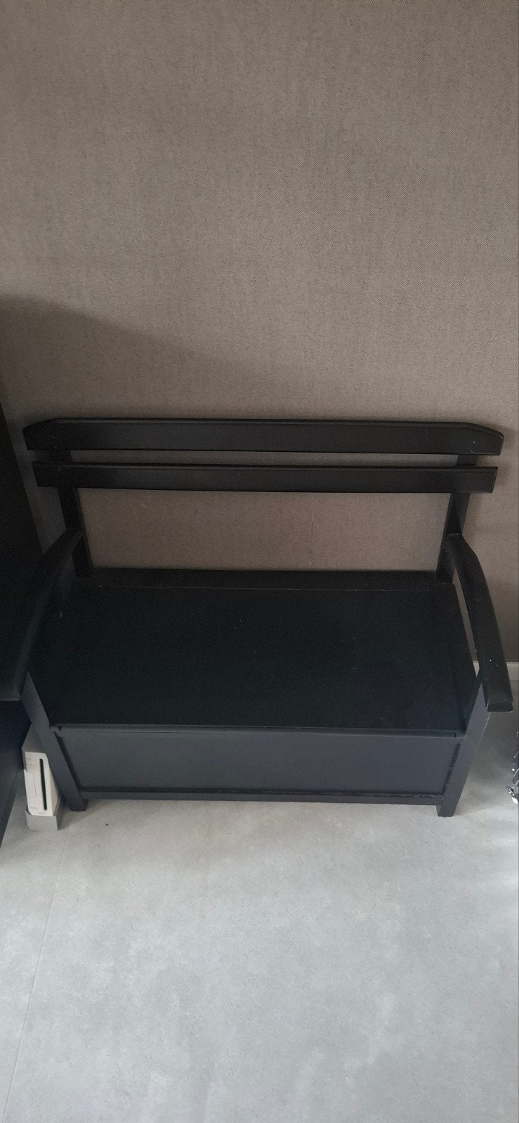Zwarte Speelgoedkist Bank 70x35x30 cm, Huis en Inrichting, Banken | Bankstellen, Ophalen, Minder dan 150 cm
