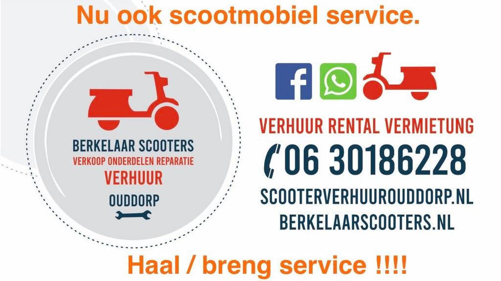 Scooter verhuur, Ophalen, Gebruikt, Berkelaarscooters@gmail.com, Berkelaar