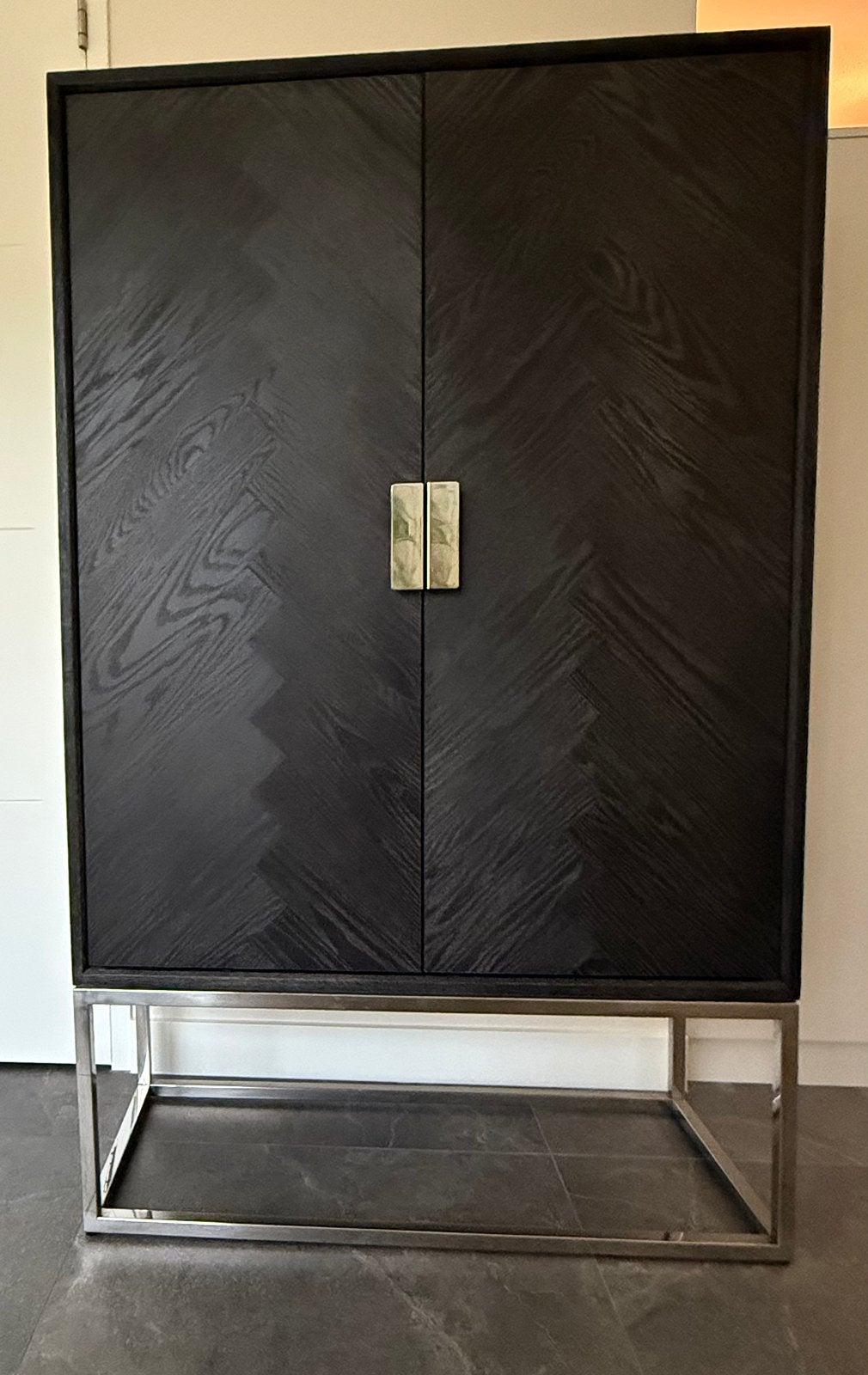 Richmond Wandkast Blackbone silver, Huis en Inrichting, Kasten | Kledingkasten, Ophalen, Met deur(en), 100 tot 150 cm, Eikenhout