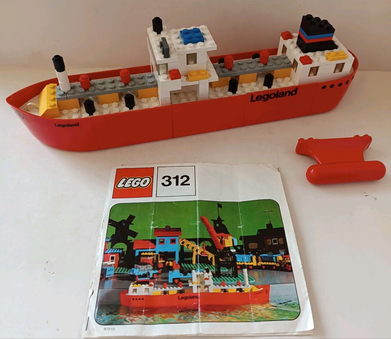 Vintage Lego set 312 'de Lego boot' uit 1973, Kinderen en Baby's, Gebruikt, Lego, Ophalen of Verzenden, LEGOLAND