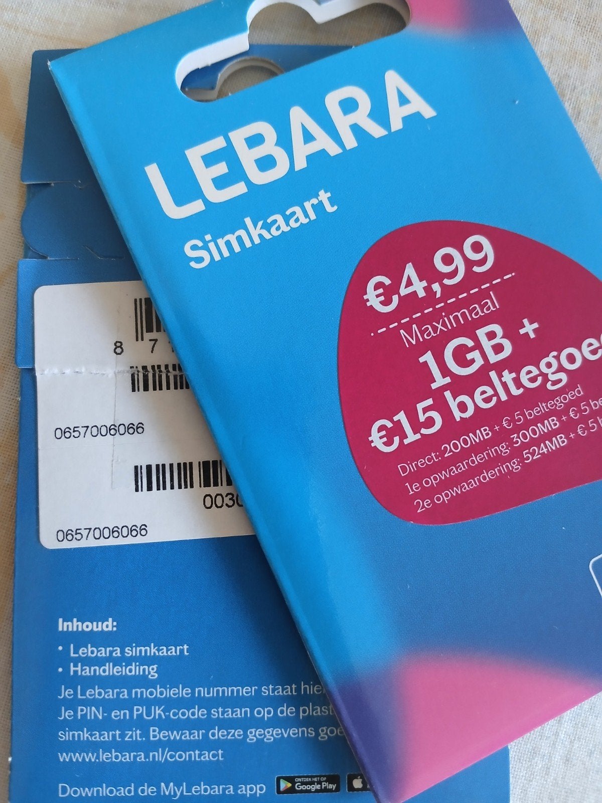MOOI NUMMER 0657006066, Ophalen of Verzenden, Nieuw, KPN, Simkaart