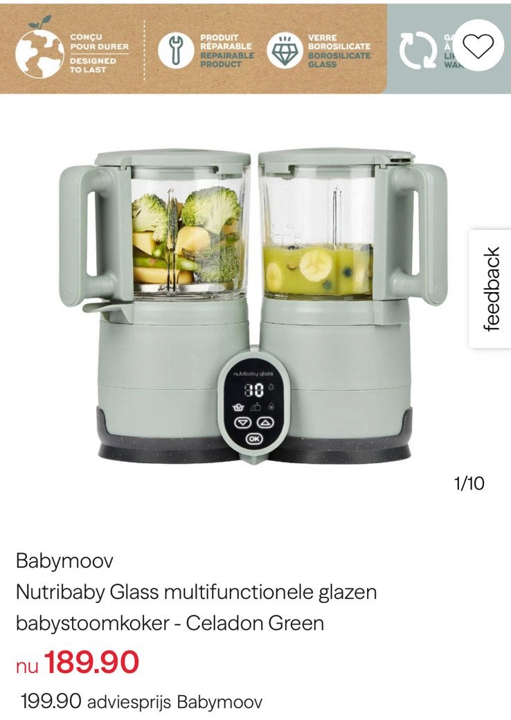 Babymoov Nutribaby glas Nieuw!, Ophalen of Verzenden, Nieuw