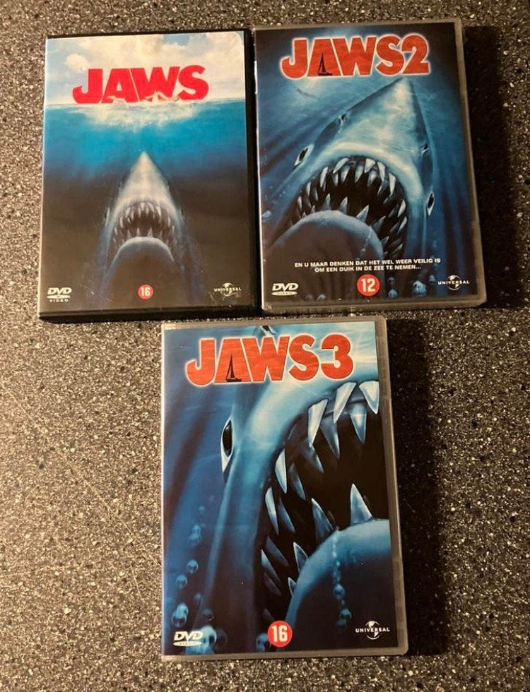 Jaws 1+2+3 Trilogy, Vanaf 16 jaar, Ophalen of Verzenden, Zo goed als nieuw