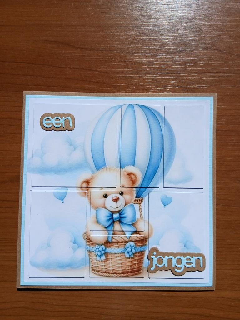 Kaart geboorte een jongen beer luchtballon 626 = 1,75, Ophalen of Verzenden, Zo goed als nieuw, Kind