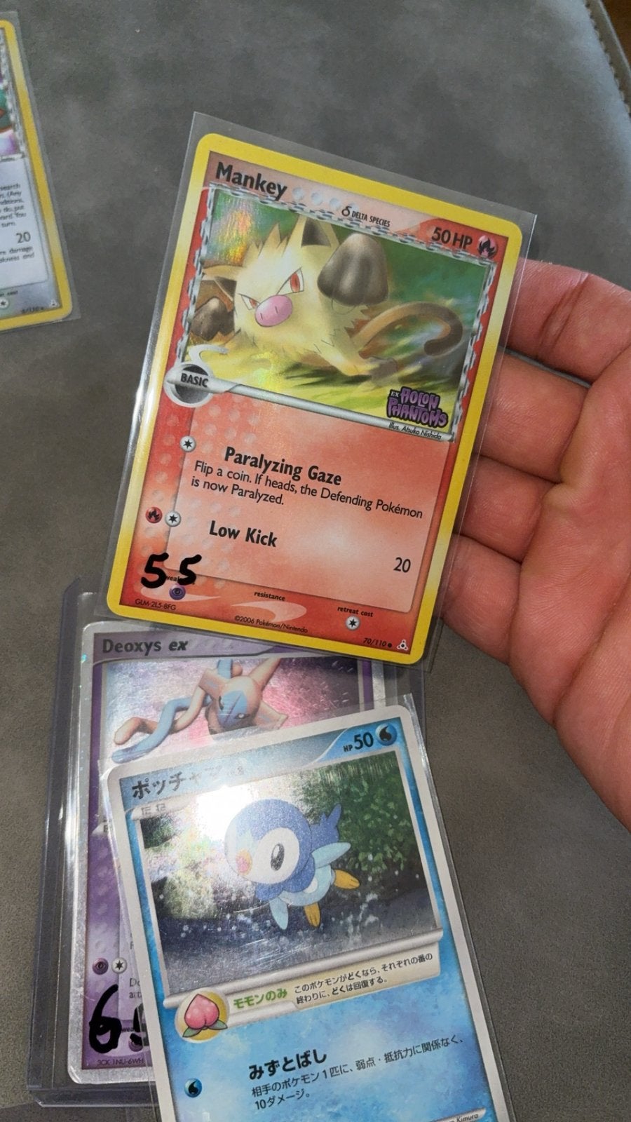 Mankey holo stamp Holon phantom 70/110 pokemon kaart vintage, Hobby en Vrije tijd, Verzamelkaartspellen | Pokémon, Ophalen of Verzenden