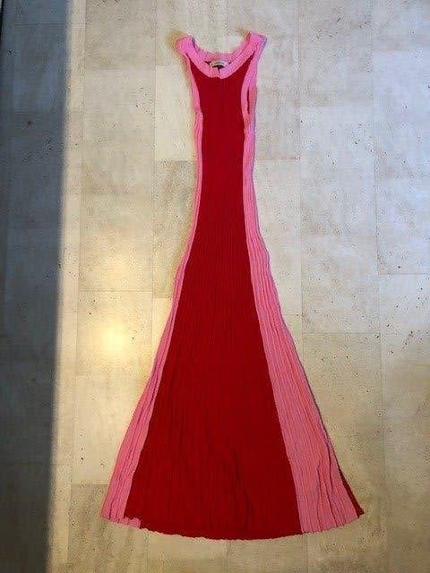 V) i41 zara rood roze jurk super stretch maat l, Kleding | Dames, Verzenden, Zara, Maat 42/44 (L), Zo goed als nieuw