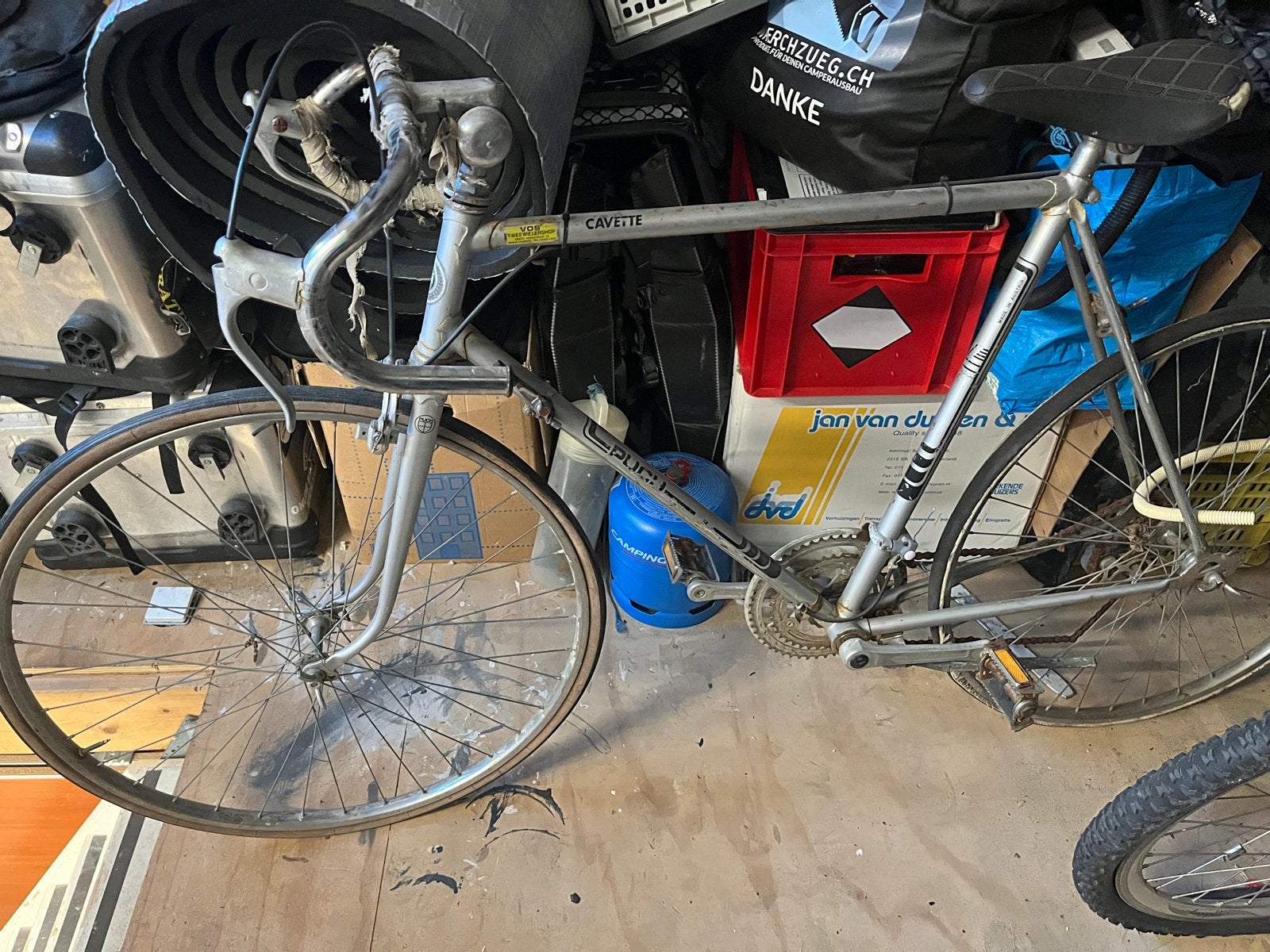 Puch Cavette Retro Racefiets - Vintage Stijl, 28 inch, Gebruikt, Velgrem, Ophalen