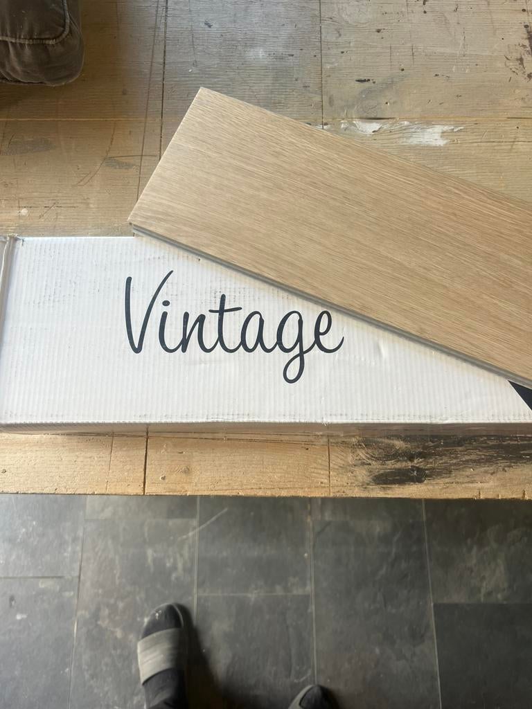 Pvc visgraat vloer ongeveer 16 m2, Ophalen, Zo goed als nieuw