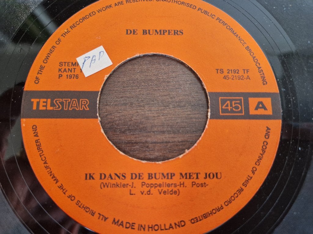 TELSTAR De Bumpers – Ik Dans De Bump Met Jou, 7 inch, Ophalen of Verzenden, Zo goed als nieuw, Overige typen