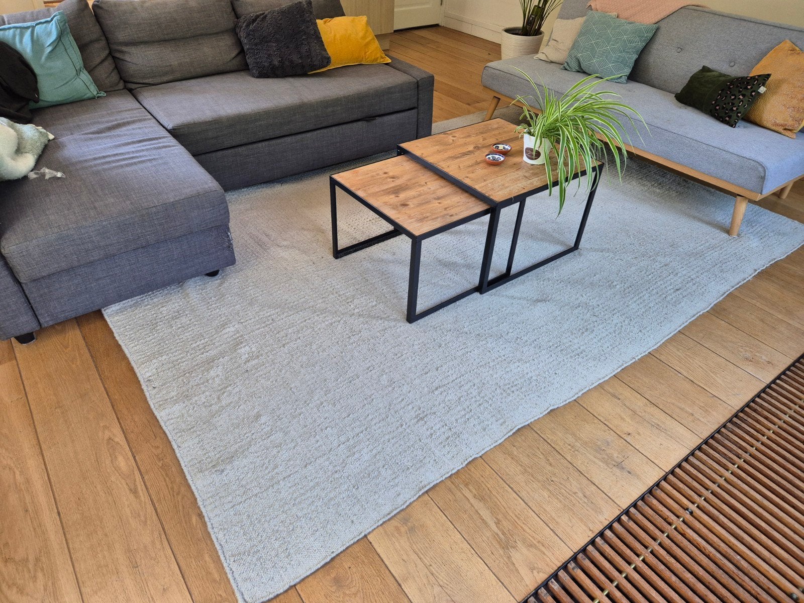 Ecru wollen vloerkleed - 200x300, Ophalen, 150 tot 200 cm, 200 cm of meer, Zo goed als nieuw