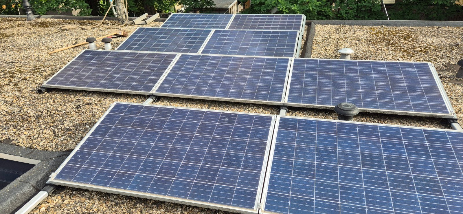Zonnepanelen 11x275wp inclusief montagesysteem voor plat dak, Doe-het-zelf en Verbouw, Overige Doe-het-zelf en Verbouw, Ophalen