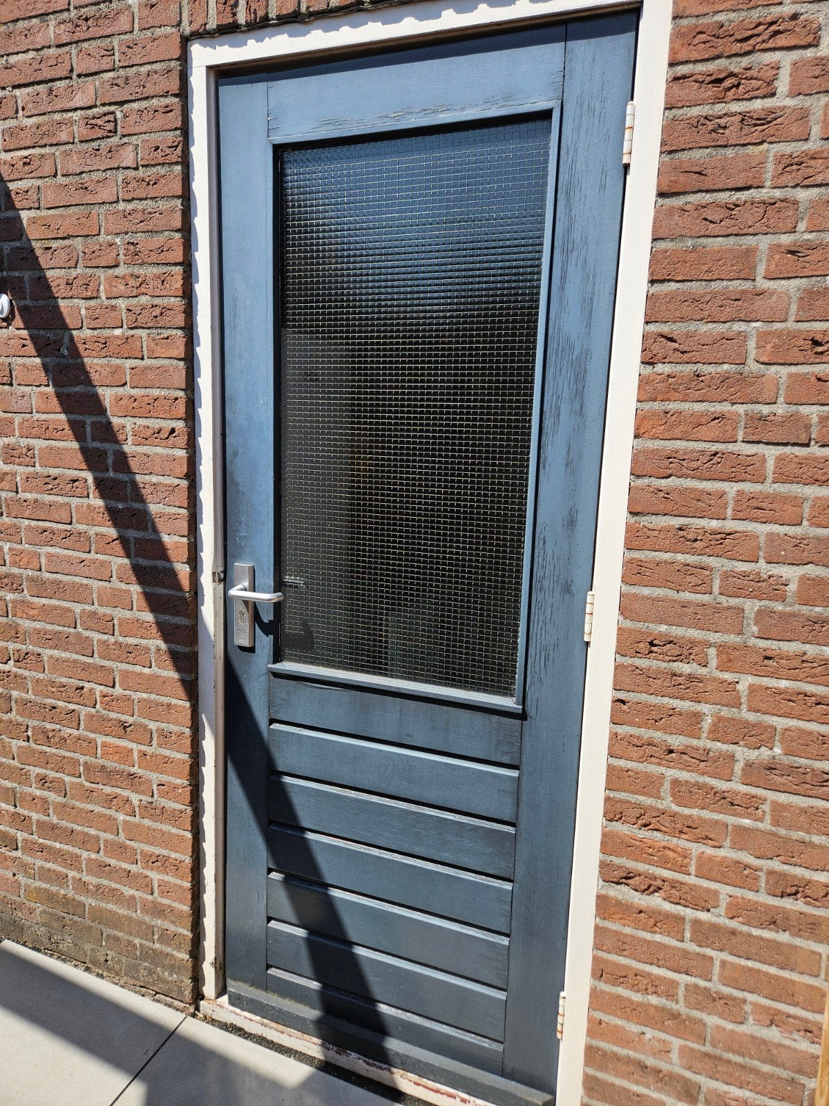 Gebruikte schuurdeur met glas, 211x83 cm, Ophalen, Gebruikt, 200 tot 215 cm, Glas