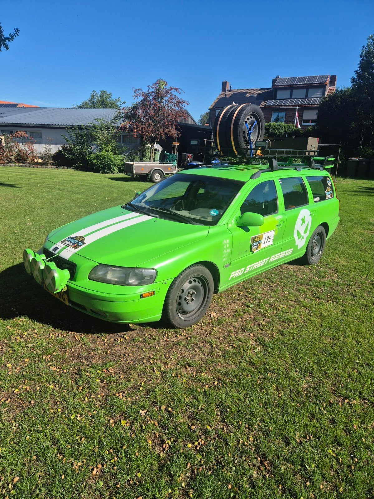 Volvo V70 2.4 T 200PK 2000 Groen Carbagerun, Voorwielaandrijving, 1800 kg, Stationwagon, Grijs