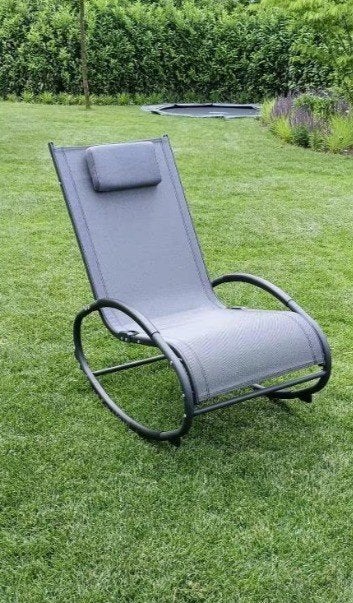 Pro Garden Schommelstoel donker grijs, Tuin en Terras, Ophalen, Nieuw, Aluminium
