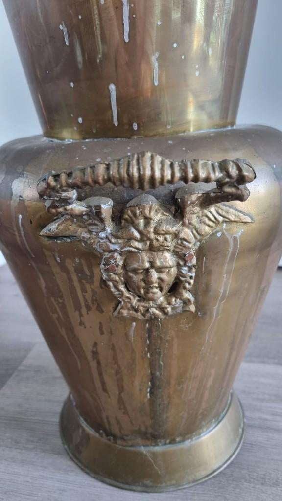 Vintage messing vaas of kelk, Antiek en Kunst, Antiek | Koper en Brons, Ophalen of Verzenden