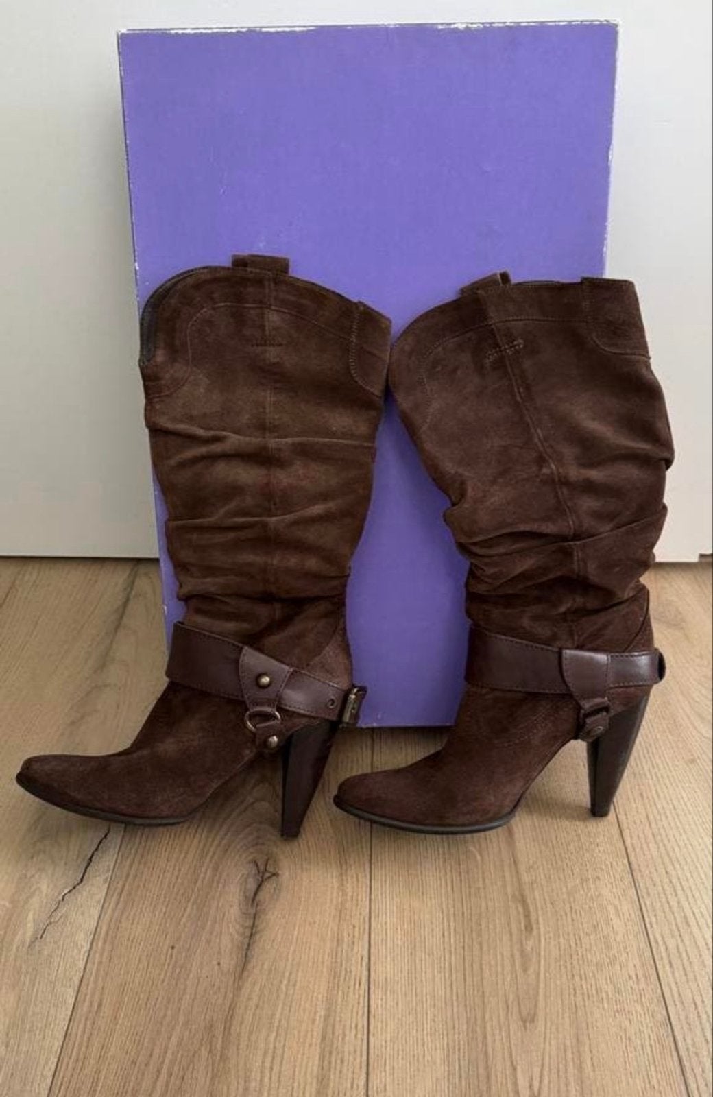 Tango bruine suède laarzen maat 39, Kleding | Dames, Ophalen of Verzenden, Zo goed als nieuw, Bruin, Hoge laarzen