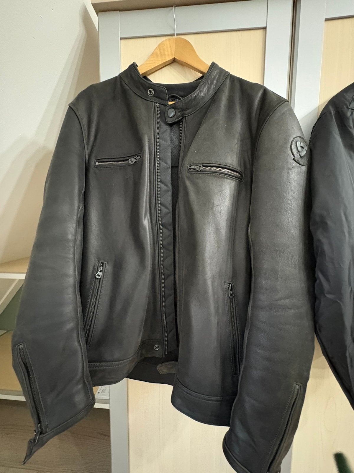 Leren Motorjas met afritsbare binnen jas. Merk REVIT maat 52, Motoren, Kleding | Motorkleding, Ophalen, Tweedehands, Heren, Jas | leer