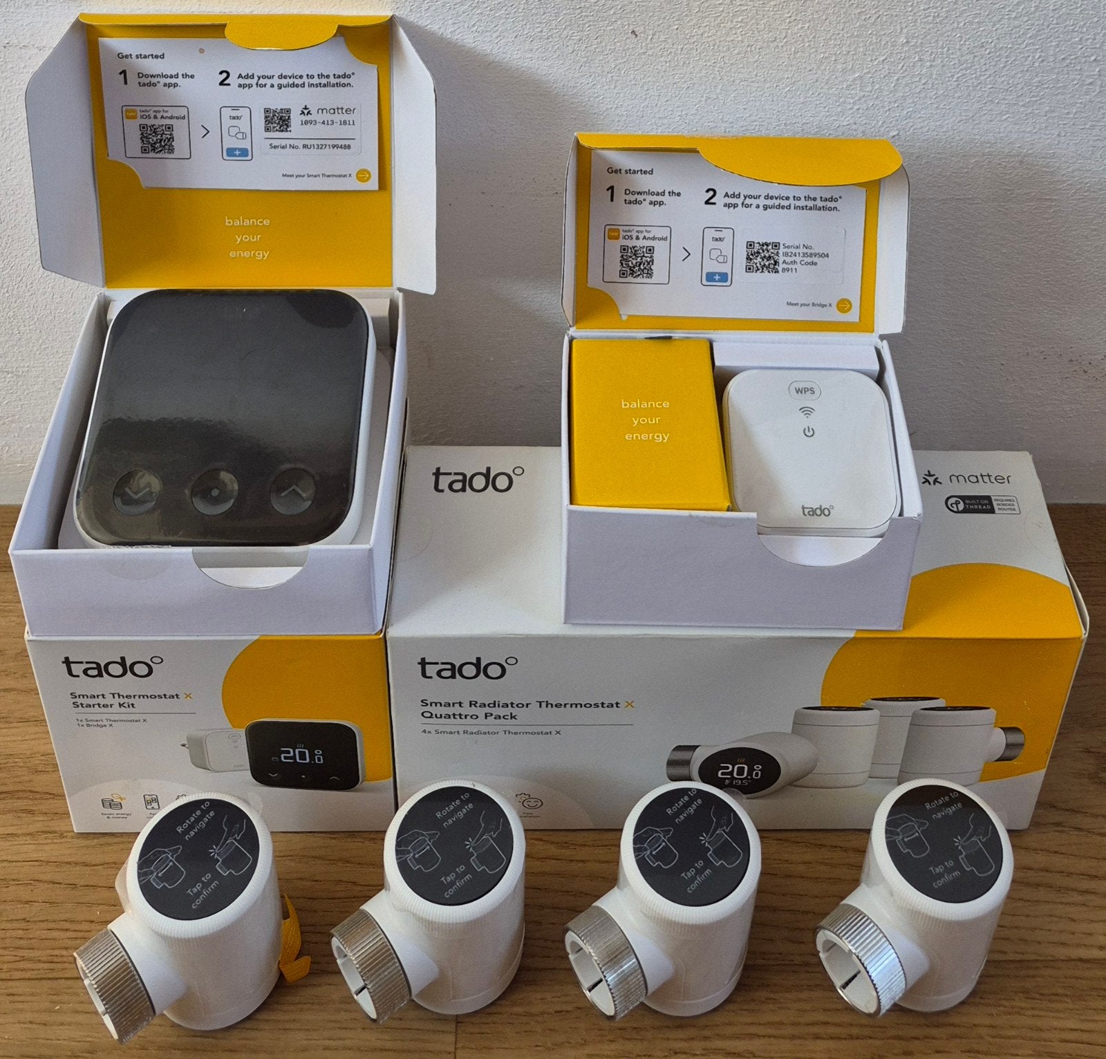 Tado X Smart Thermostat + Radiator Quattro Pack + Bridge, Thermostaat, Minder dan 30 cm, Nieuw, Minder dan 60 cm