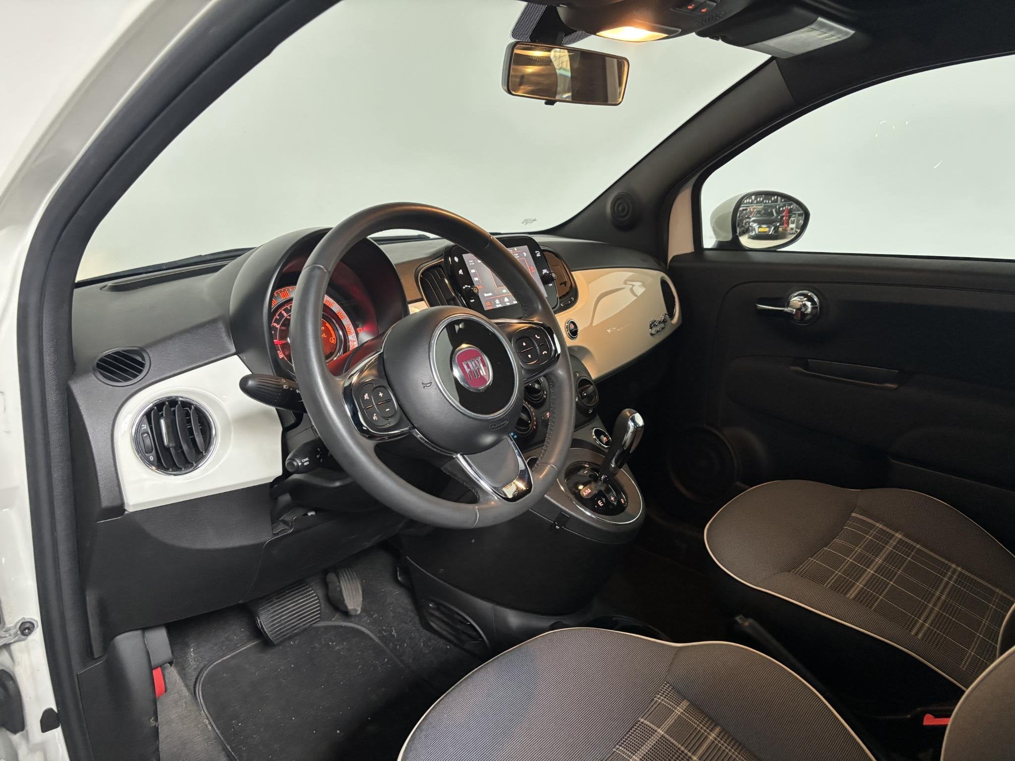 Fiat 500 C 1.2 Automaat Lounge Cruise Control Navigatie Airc, Auto's, Stof, 1242 cc, 4 cilinders, Cabriolet