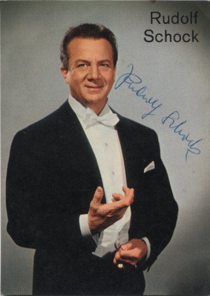 Rudolf Schock: gesigneerde foto, 1960 tot 1980, Gebruikt, Foto, Ophalen of Verzenden