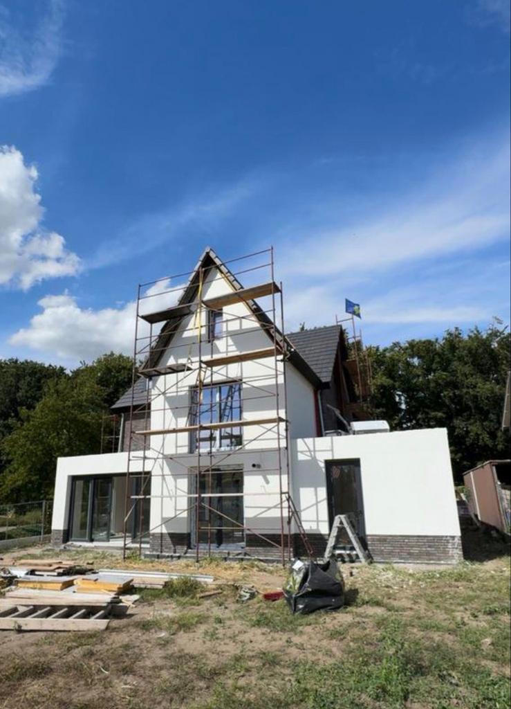 Steiger voor bouw of renovatieprojecten, Ophalen, Gebruikt, Gevelsteiger, 5 meter of hoger
