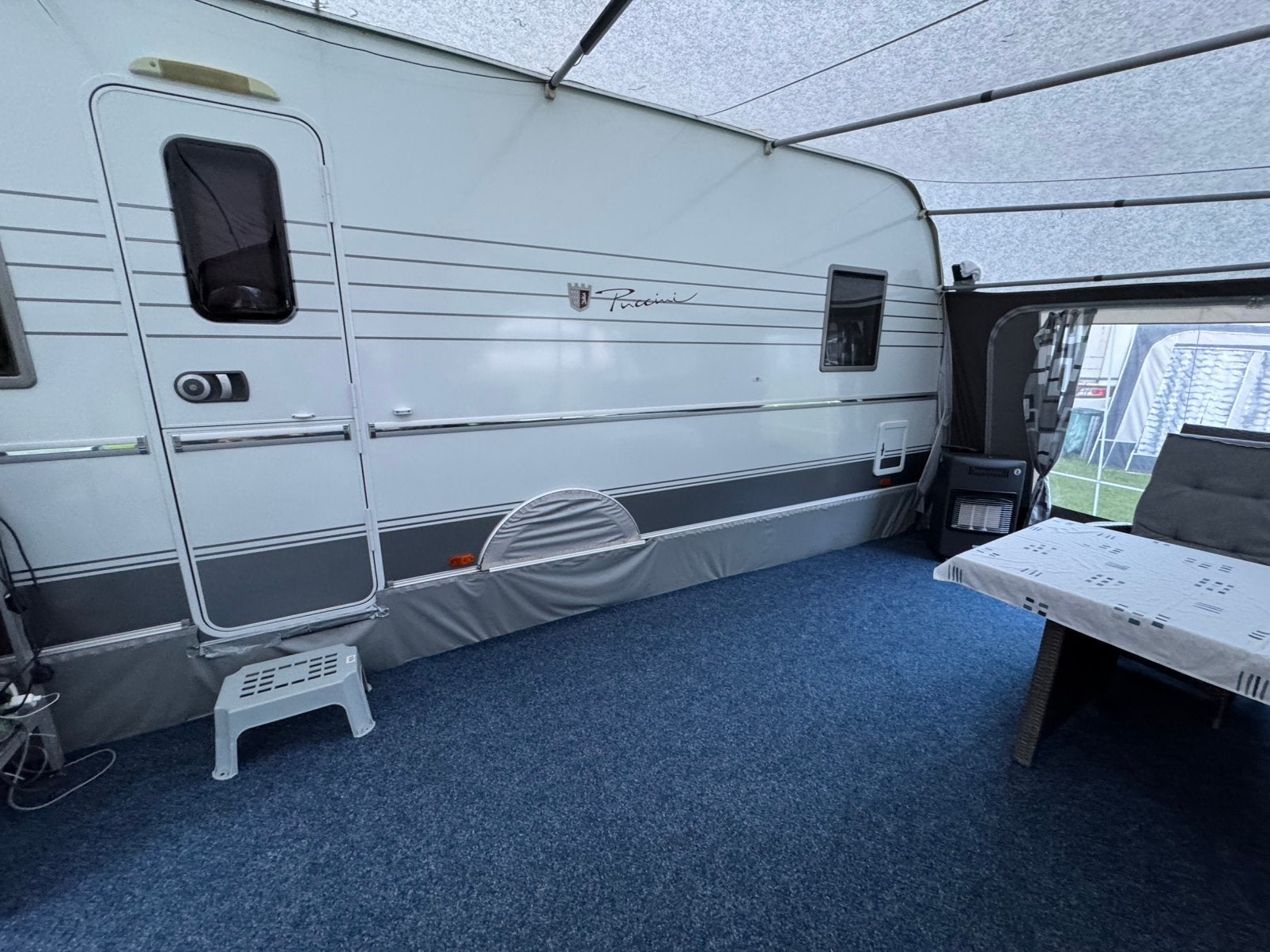 Voortent voor tabberd puccini 560 caravan, Ophalen of Verzenden, Gebruikt
