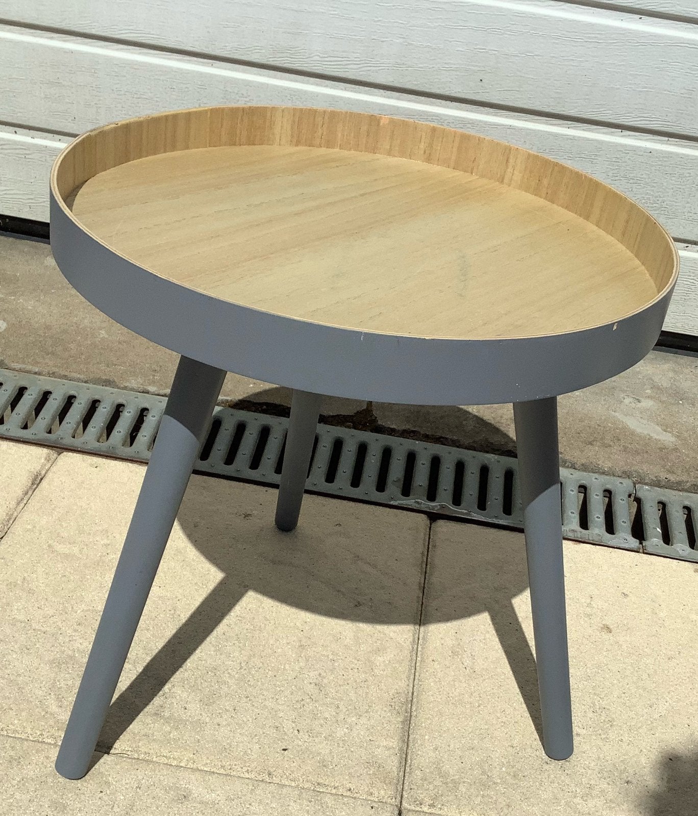 Driepoot tafel bijzettafel rond tafeltje plantentafel, Minder dan 45 cm, Minder dan 55 cm, Gebruikt, Rond