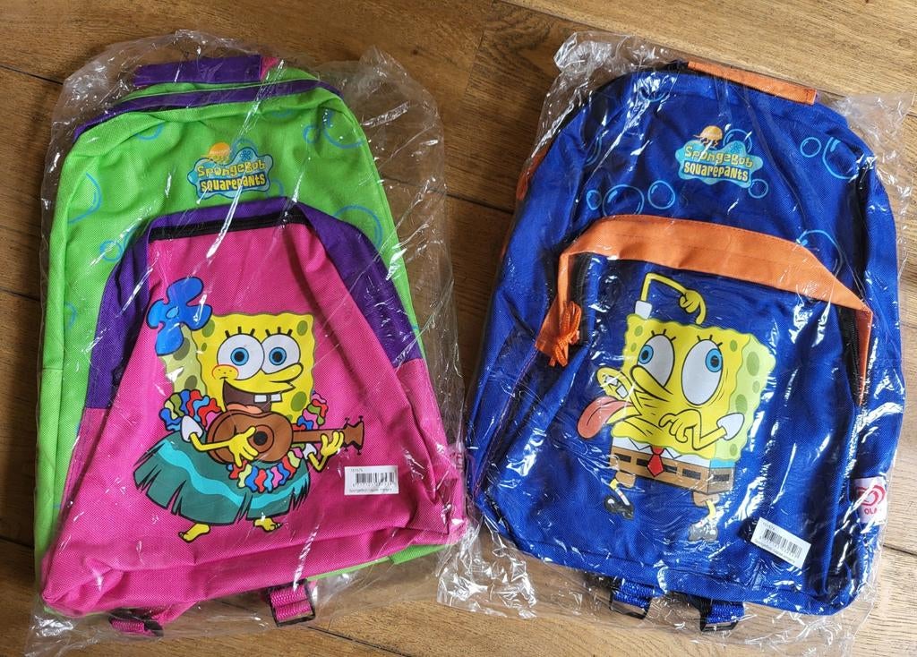 SPONGEBOB rugzakken - 2 soorten - NIEUW, Ophalen of Verzenden, Nieuw, Blauw, Rugtas