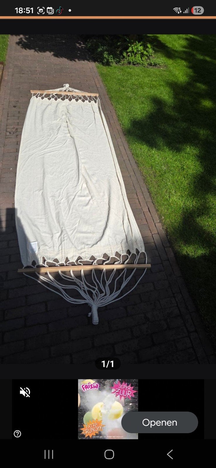 hangmat wit, Tuin en Terras, Ophalen of Verzenden