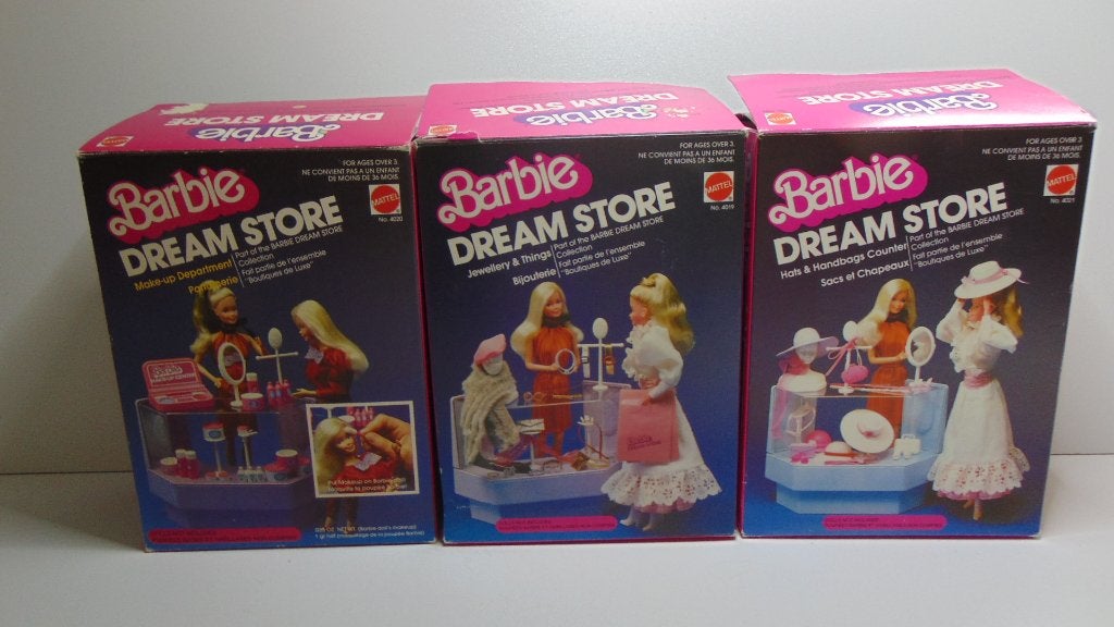 set van drie vintage Barbie Dream Store, Verzamelen, Ophalen of Verzenden, Gebruikt, Accessoires