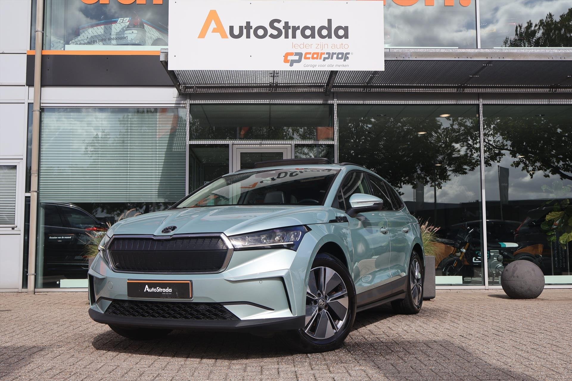 Skoda Enyaq Iv 60 Elektromotor 180pk SoH 91% | Virtual | Pan, Auto's, Dealer onderhouden, Gebruikt, 95 pk, Leder en Stof