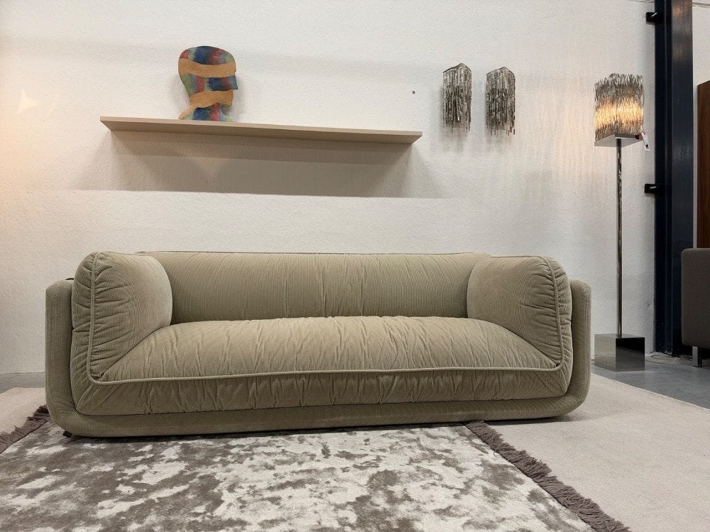 Nieuw Leolux Lunetta 3 zits Bank spazio Beige Design 224, Leolux, Info@leolux.nl, 100 tot 125 cm, Ophalen of Verzenden